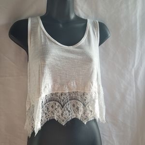 White Tank with Lace